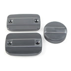 Grey Front Brake Clutch Fluid Reservoir Cap & Rear Brake Cover for Scrambler 1100