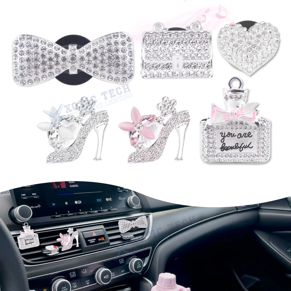 Crystal High Heel Shoe & Magic Bag Car Air Vent Clip Charm Bling (2010–2020)