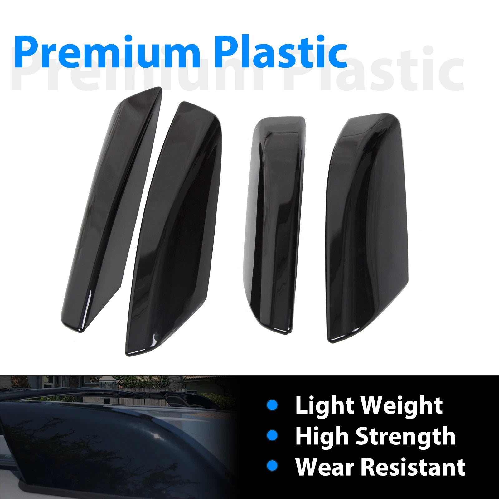 Set of 4 Roof Rack Rail End Cover Caps for Toyota 4Runner (2003–2009)