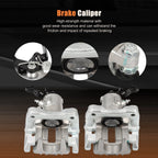Rear Pair Brake Calipers w/ Bracket for Volkswagen Jetta (2014–2018)