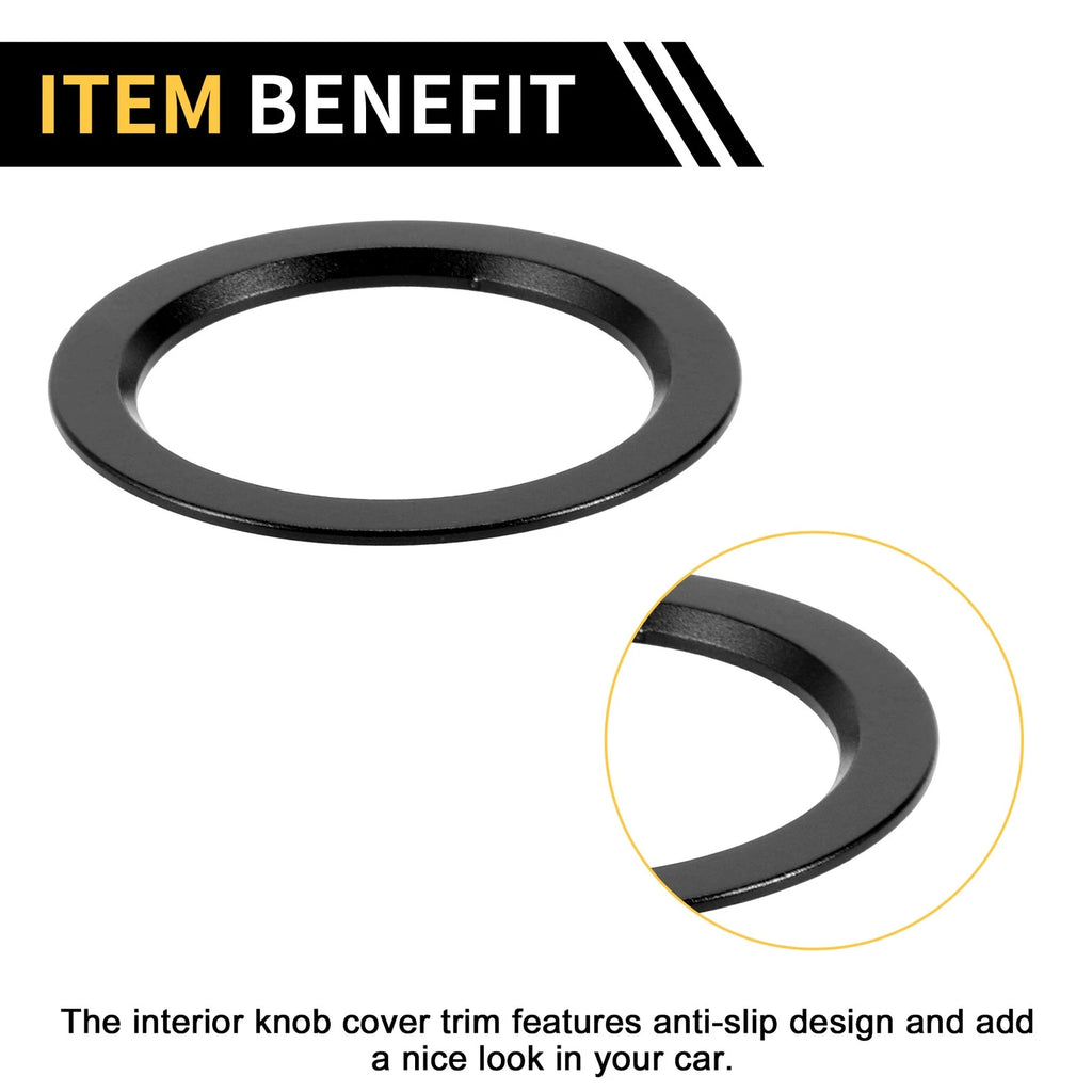 Engine Start Stop Button Knob Cover Ring for Toyota Tacoma (2016–2023) Black
