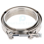 4" Zinc Plated Iron V-Band Turbo Pipe Exhaust Flange Clamp for Universal