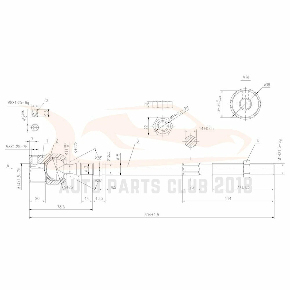 Set of 6 Front Ball Joints & Tie Rod Ends for Dodge Spirit (1991–1995)