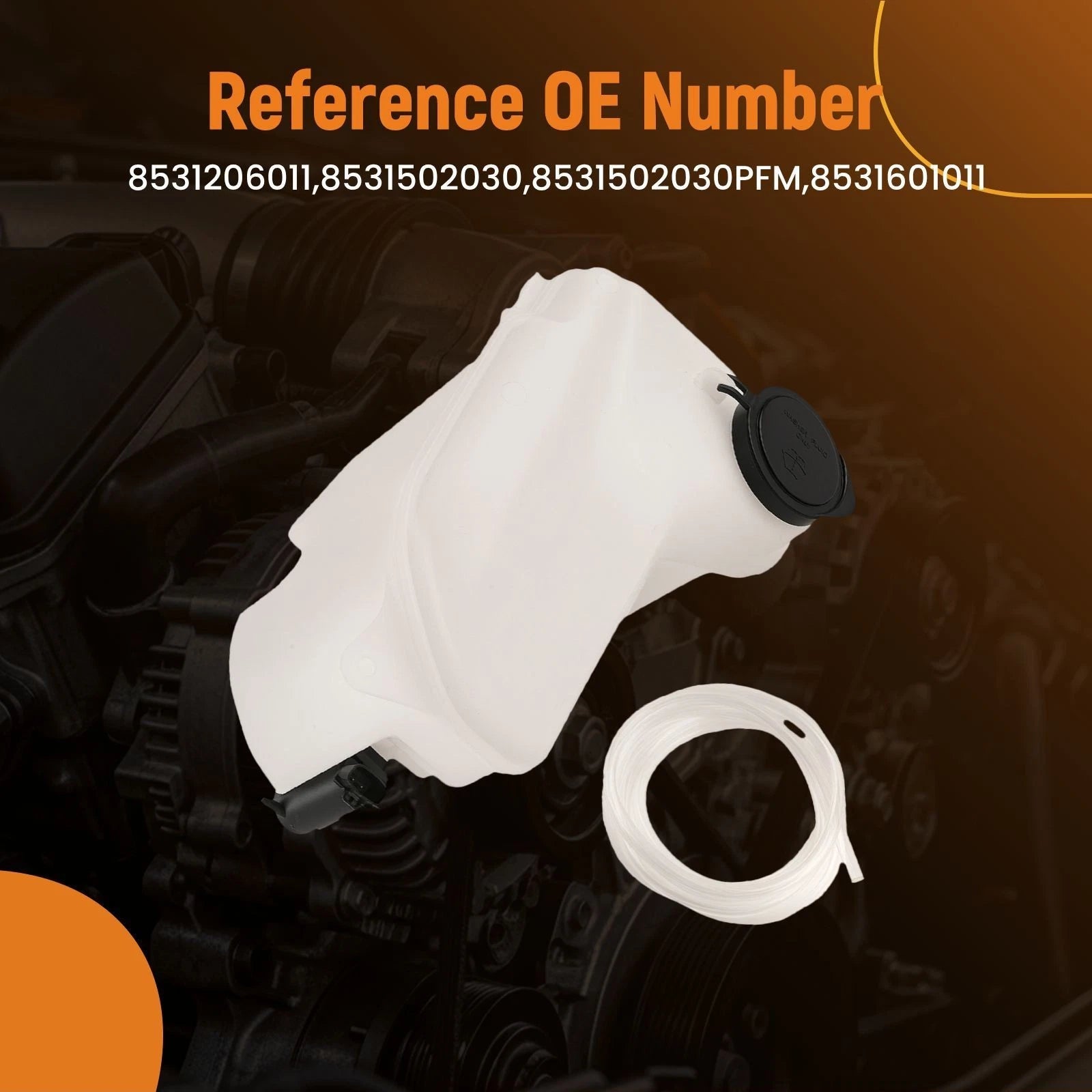 Windshield Washer Reservoir Tank for Toyota Corolla & Chevrolet Prizm (1998–2002)