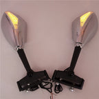 Turn Signal Mirrors for Triumph Daytona TT600 Trophy Ducati (2000–2005) Chrome Clear