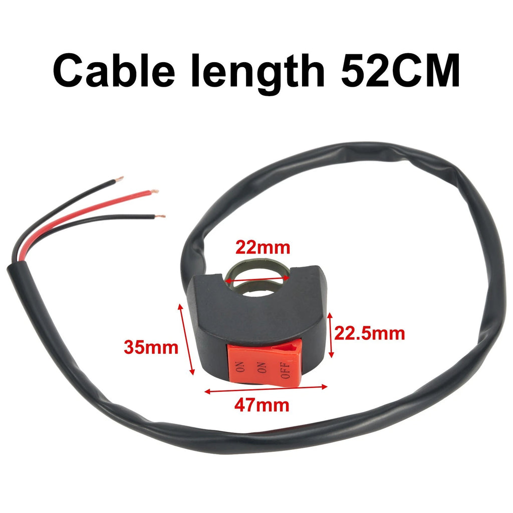 LED Headlight Switch for Motorcycle (Far Near 3-Line)