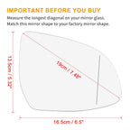 Heated Right Rearview Mirror Glass with Backing Plate 51168291220 for BMW X5 (2000–2006)