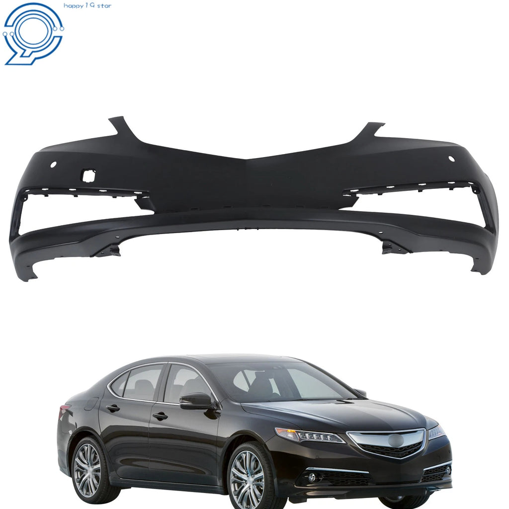 Primed Front Bumper Cover for Acura TLX (2015–2017) with Sensor Holes