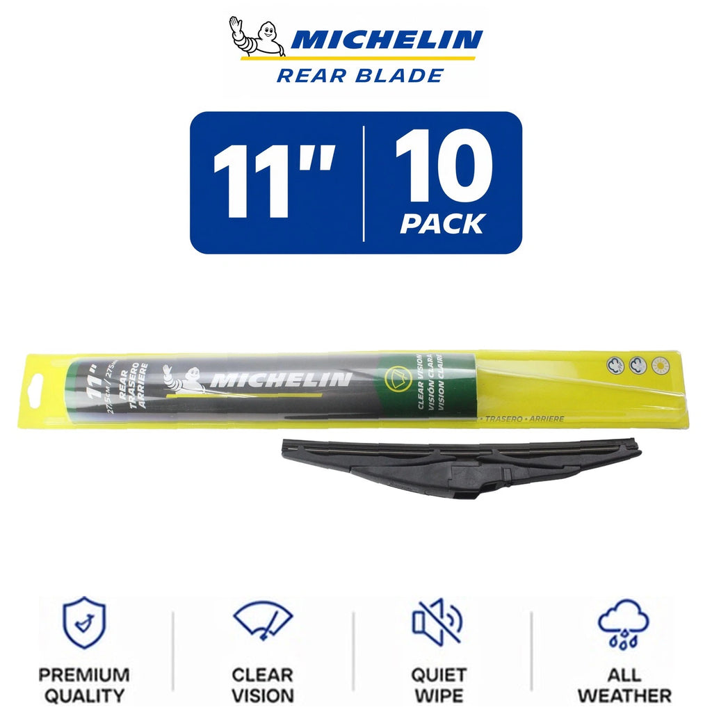 Set of 10 Michelin Rear Wiper Blades for Curved-Fit Vehicles (All-Weather)