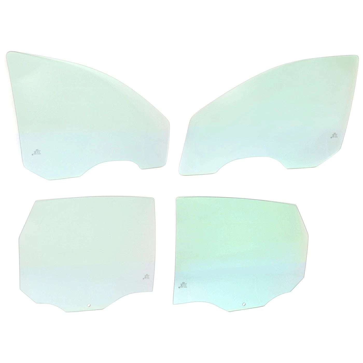 Set of 4 Door Glasses for Sedan Left Right