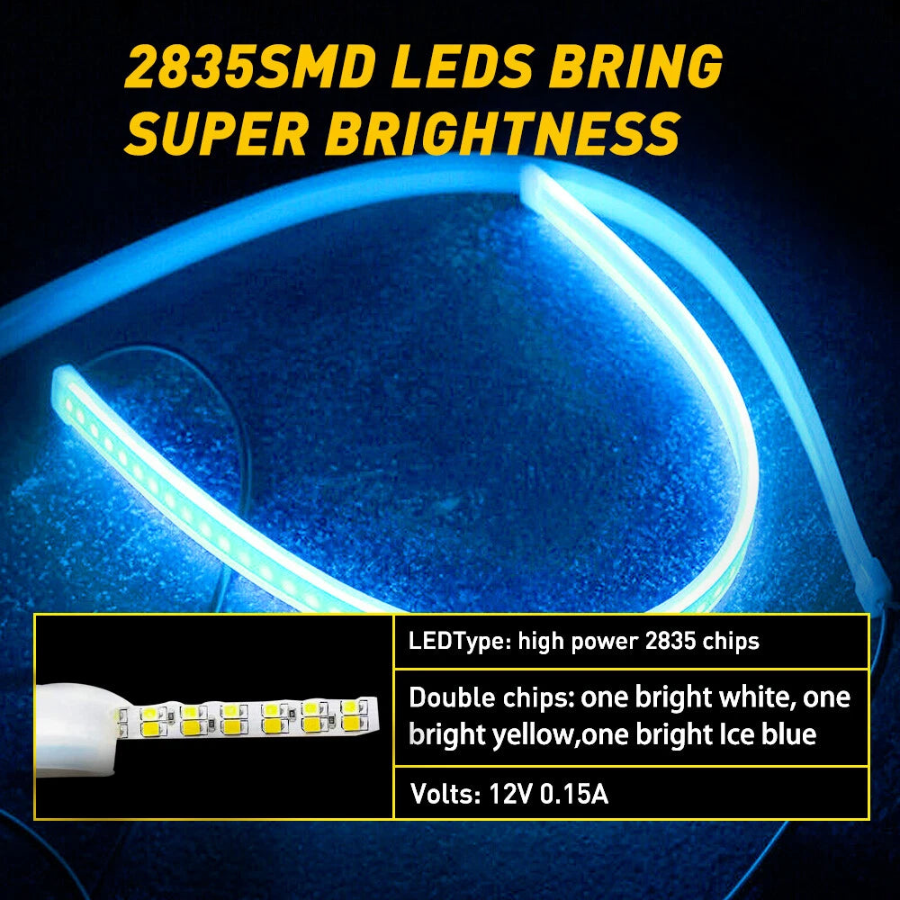 2X LED Sequential Turn Signal Strip for Universal Vehicles