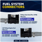 Fuel Line Kit for Mercury Marine Boat (EPA/CARB Approved) 3/8-Inch x 6-Foot