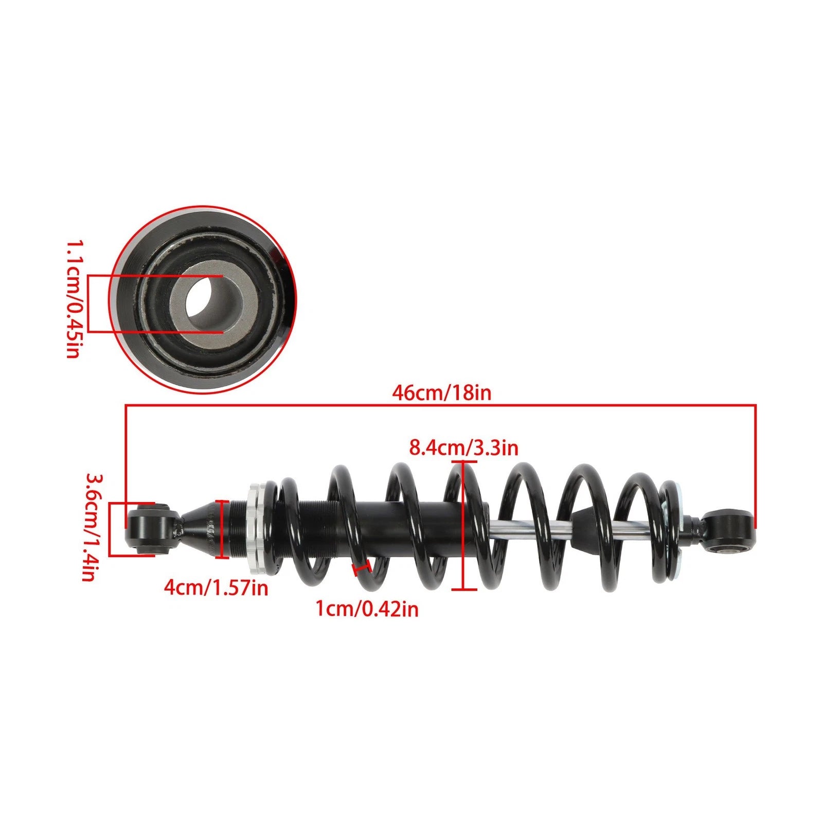 L&R Front Shocks for Kawasaki Mule PRO-DX PRO-DXT PRO-FX PRO-FXT (2016–2023) 45014-0558