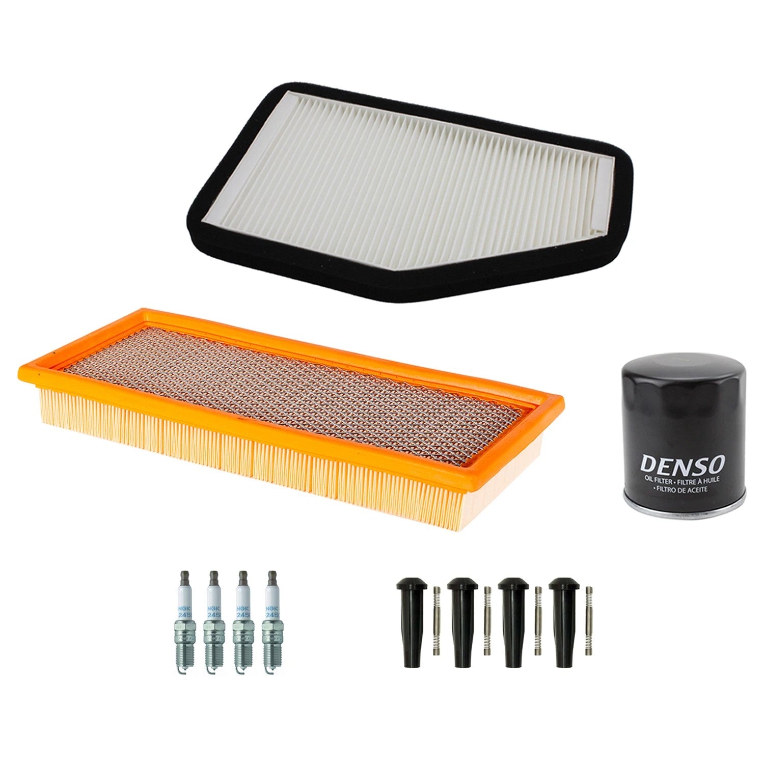 Tune Up Kit with 4 NGK Spark Plugs & Boots for Mazda Tribute (2008)
