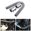 24" Stainless Steel Radiator Flexible Coolant Water Hose Kit with Caps