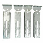 Set of 8 Vertical Bunk Board Brackets for Boat Trailer (10")