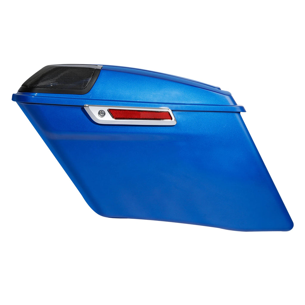 Hard Saddlebags Speaker Lids for Harley Touring (2014–Present) Electric Blue