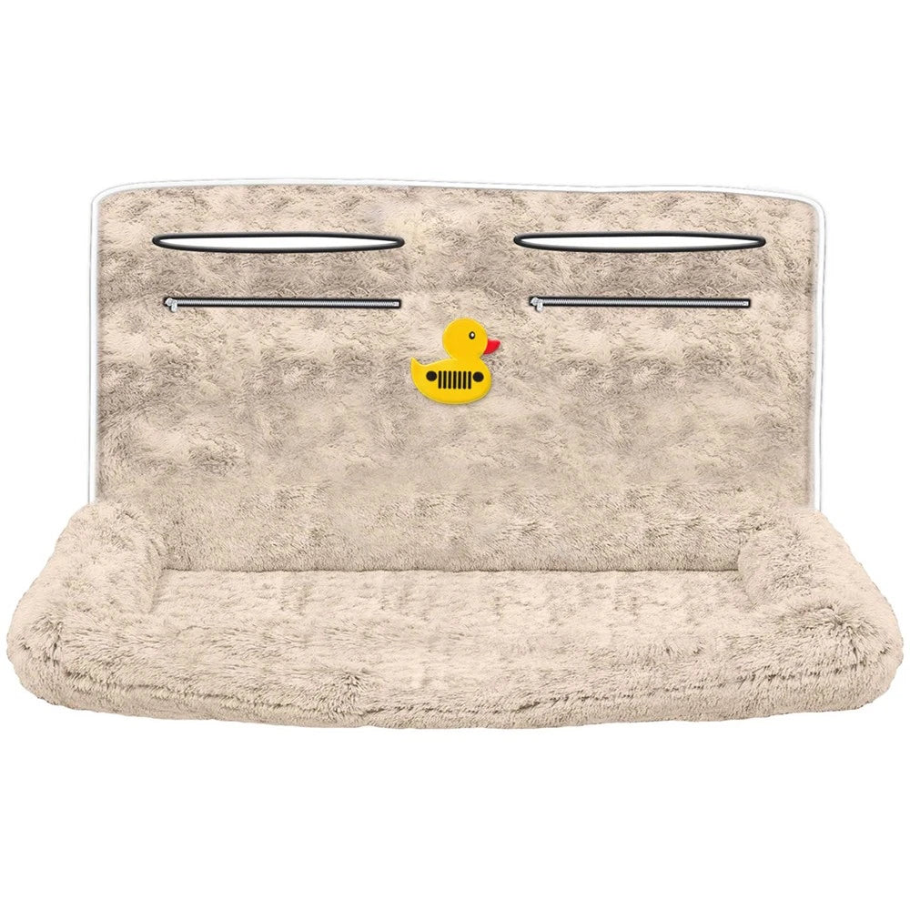 Seat Armour Tan Large Fur Pet Bed w/Jeep Duck Logo Accessory - SAR132T