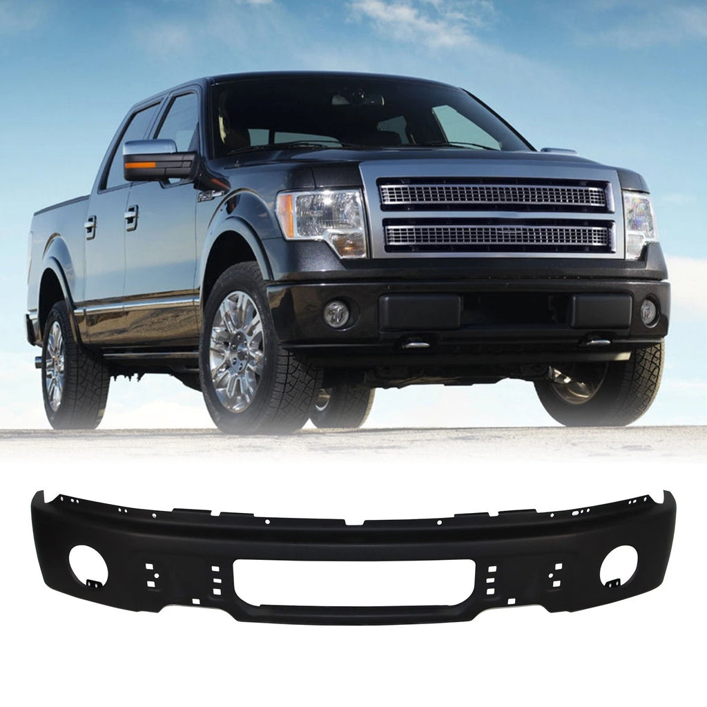 Black Steel Front Bumper Face Bar for Ford F-150 (2009–2014)