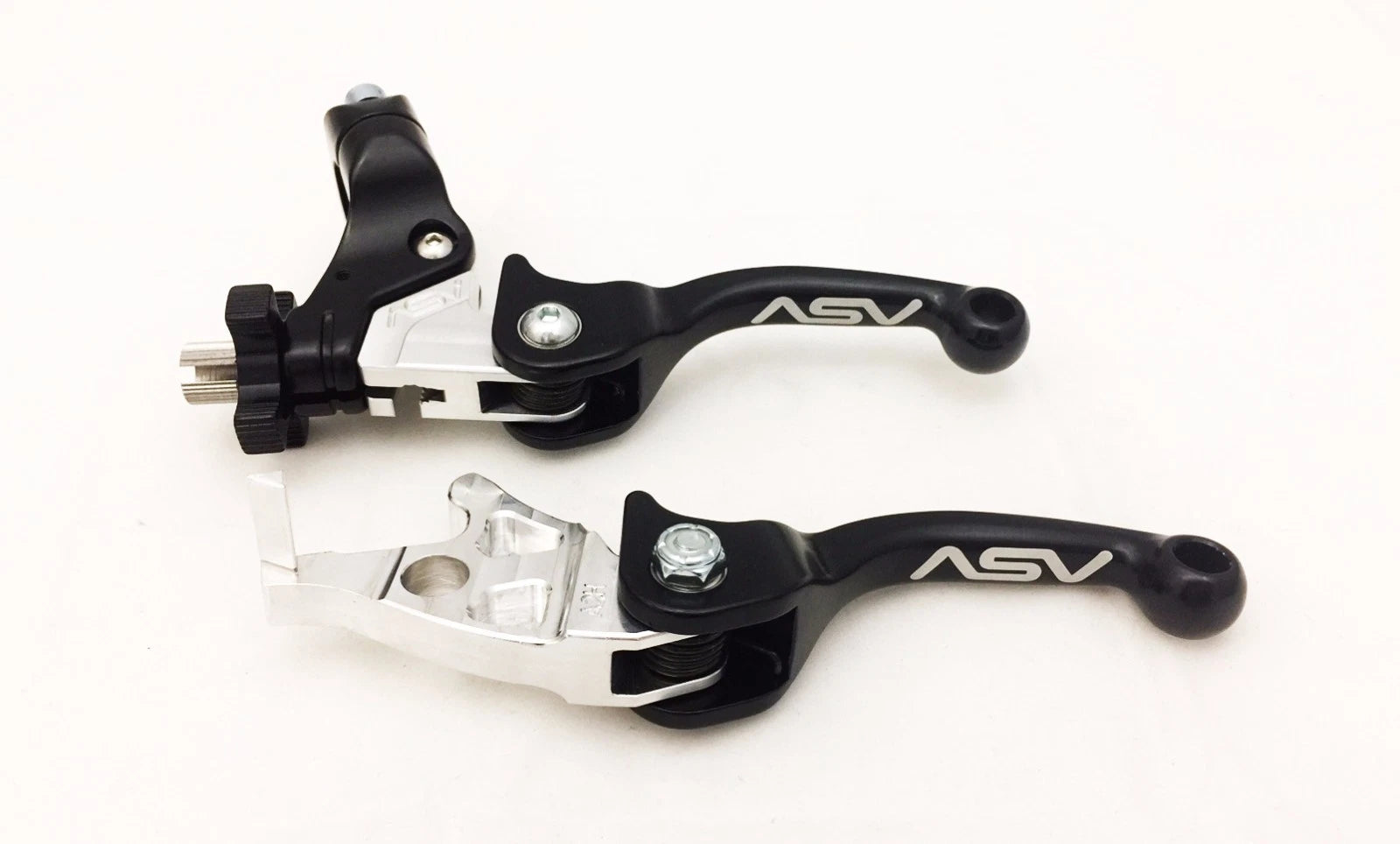Pair of ASV F3 Shorty Black Front Brake Clutch Perch Levers for TRX250EX (2001–2009)