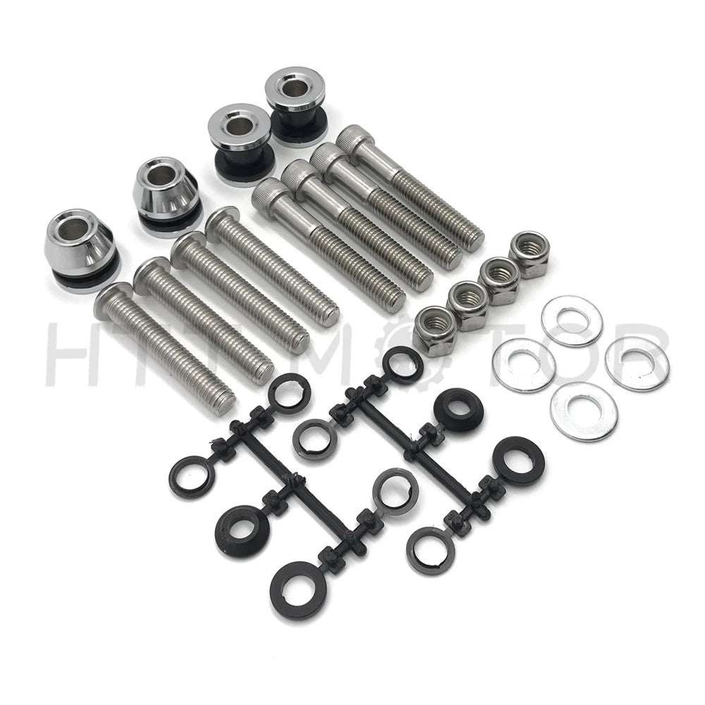 Sissy Bar Docking Hardware Kit Chrome for Harley Softail (1984–1999)