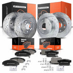 Set of 4 Drilled Brake Rotors & Ceramic Pads for Honda Accord TSX (2003–2008)