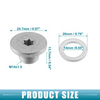Engine Oil Drain Plug Bolt for Chevrolet Cruze (Set of 2)