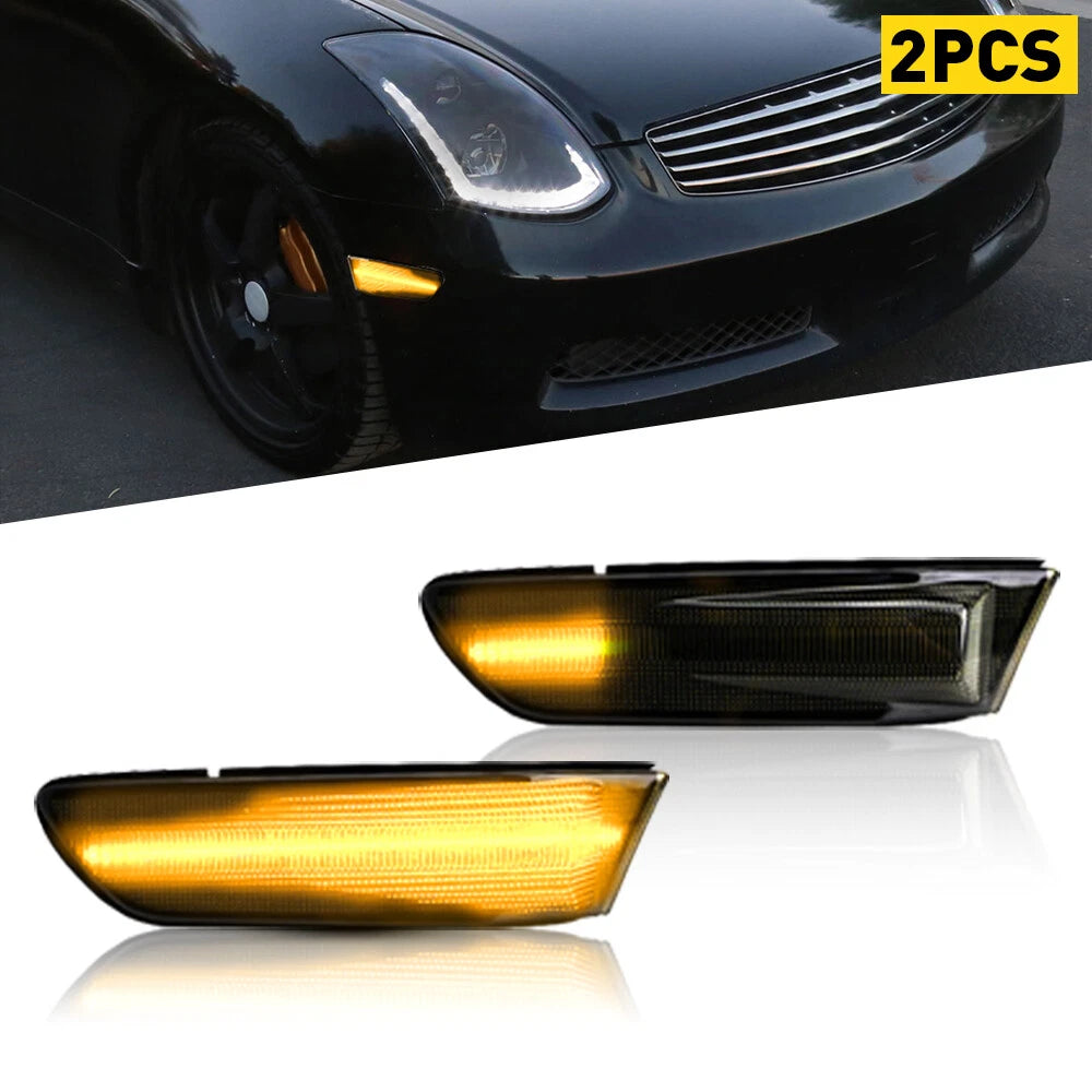 Sequential LED Side Marker Blinker Lights for Infiniti G35 Coupe (2003–2007)