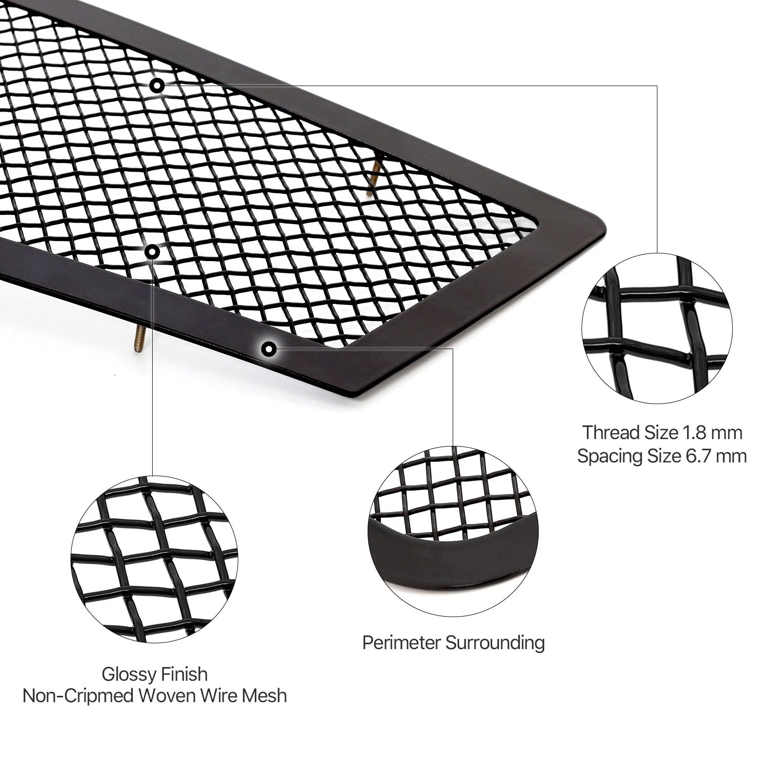 Stainless Black Mesh Grille for Cadillac ATS (2013-2014)
