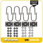 2 Pack Trailer U Bolt Kit for 7000lbs Trailer Axle 3" Round