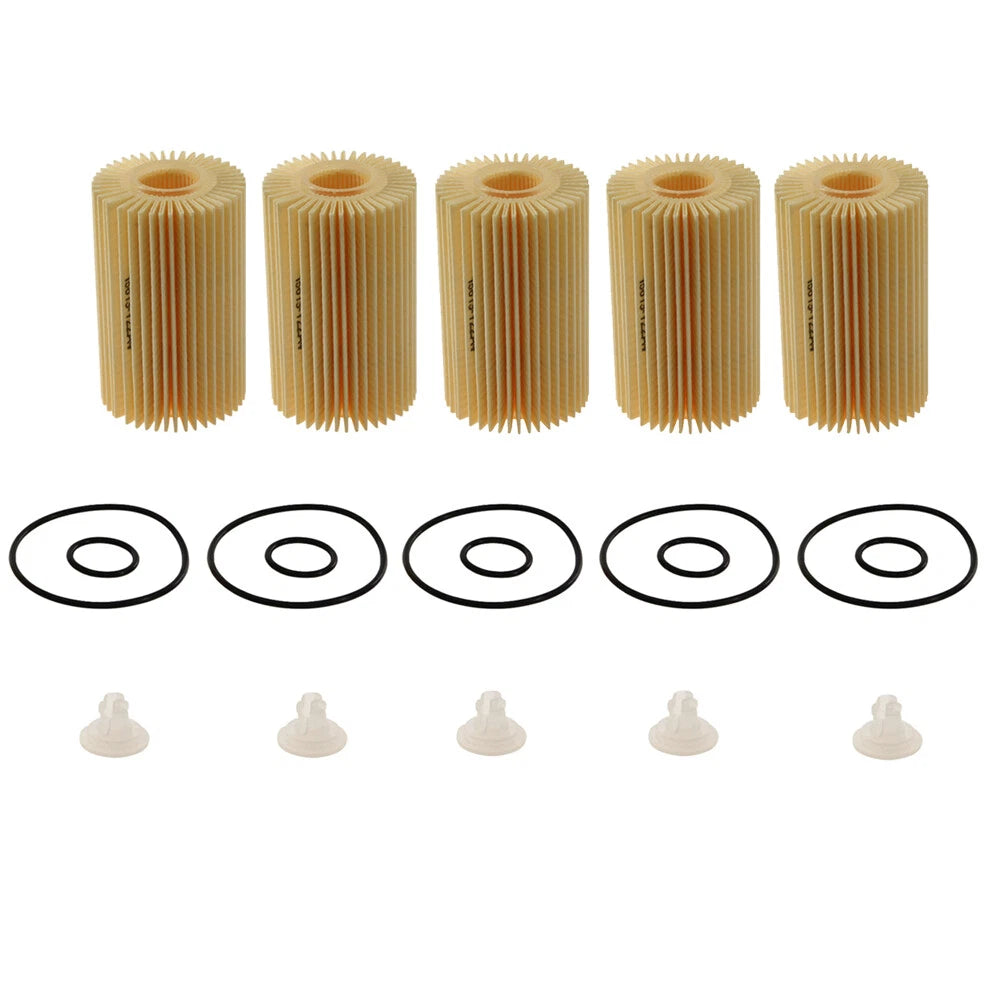 Set of 5 Engine Oil Filters for Toyota Lexus (OEM)