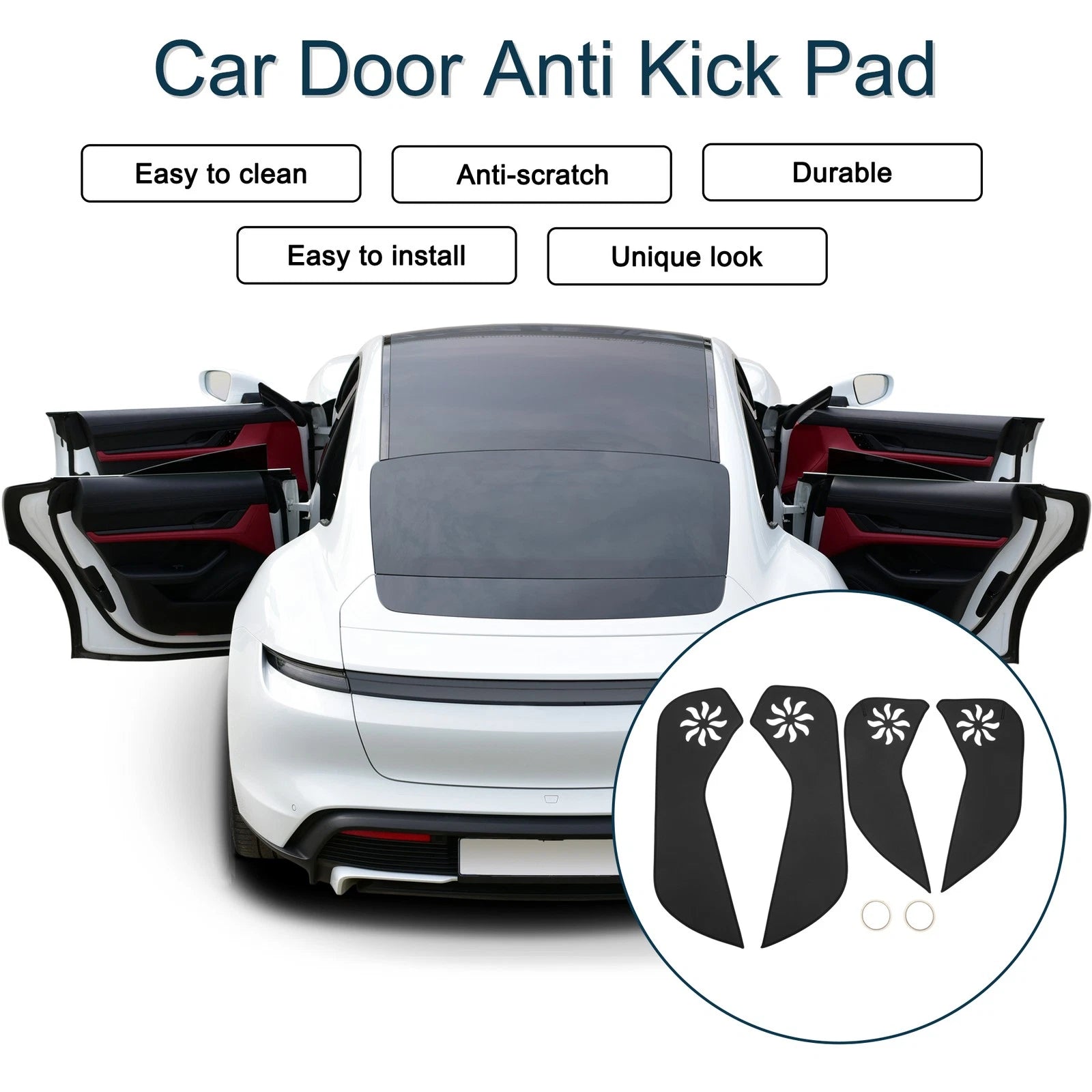 Set of 1 Car Door Anti Kick Pad Sticker Protector for Ford EcoSport (2013)