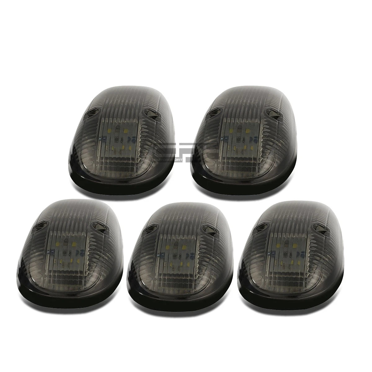 5Pcs Smoked Housing Blue LED Cab Roof Running Light for Dodge Ram (1999–2001)