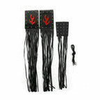 Synthetic Leather Fringe Handle Grip Cover for Cruiser Chopper