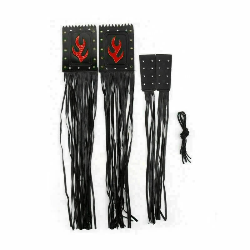 Synthetic Leather Fringe Handle Grip Cover for Cruiser Chopper