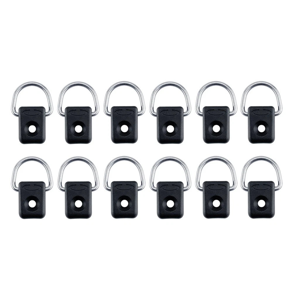 Set of 12 D Ring Tie Down Loops for Kayak and Boat
