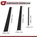 Set of 6 Door Pillar Window Trim for Mitsubishi Lancer (2002–2007) Black