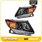 2X Halogen Black Headlights Assembly for Honda Odyssey (2011–2017)