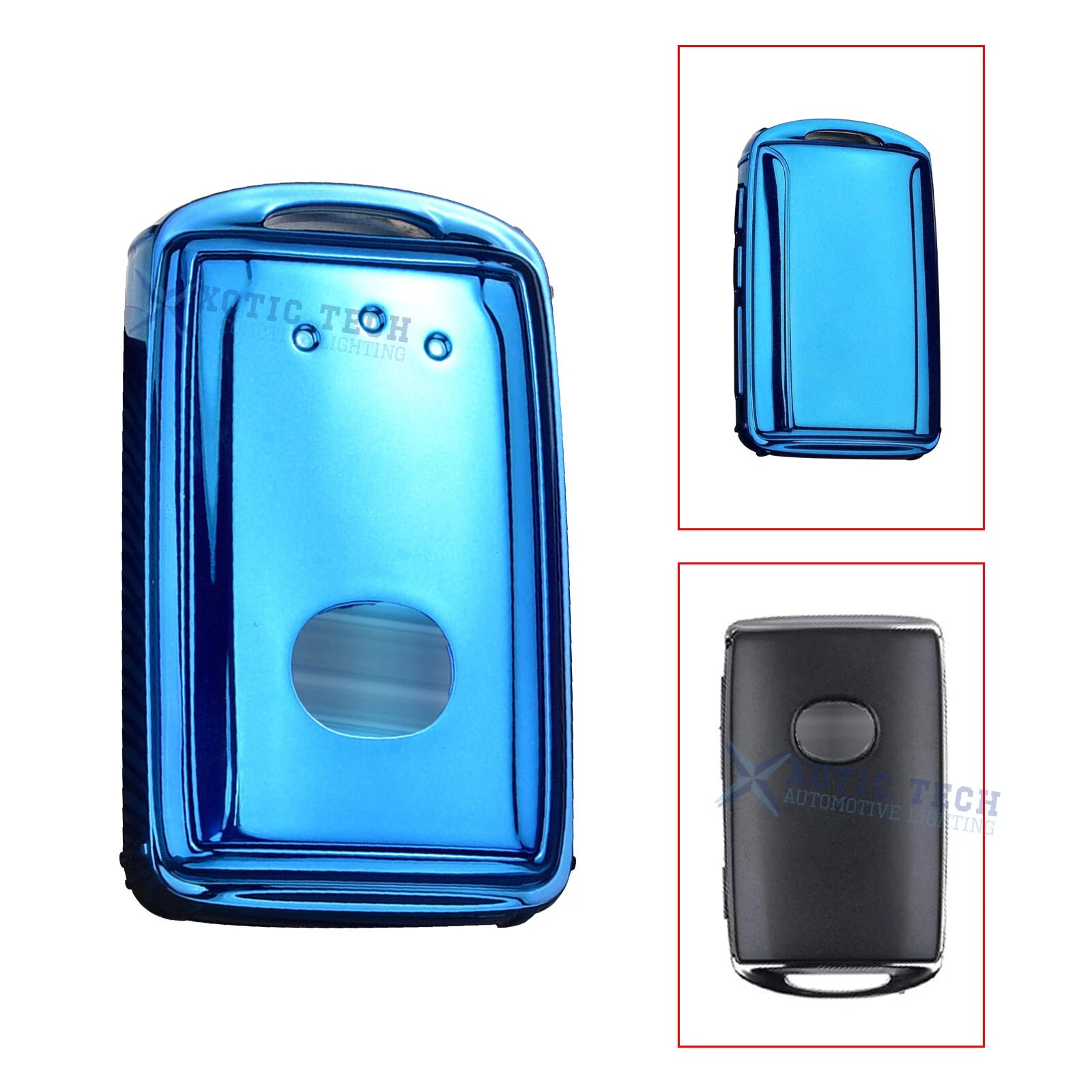 Blue Soft TPU Smart Key Fob Cover Case for Mazda 3 (2019–2025)