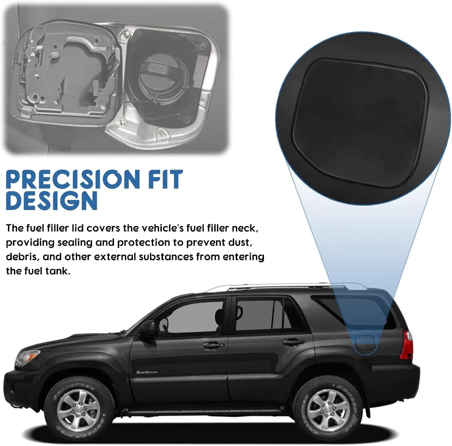Fuel Filler Tank Cover Door Lid for Toyota 4Runner (2003–2009) 77350-35050
