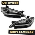 Set of 2 Halogen Headlights with LED DRL for Chrysler 200 (2015–2017)