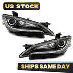 Set of 2 Halogen Headlights with LED DRL for Chrysler 200 (2015–2017)