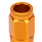 Set of 16 Open-End Aluminum Lug Nuts + Adapter M12x1.5 for