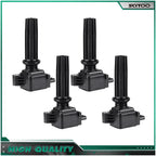 Set of 4 Ignition Coils for Ford Mustang Focus Explorer Taurus Lincoln MKT (2011–2020)