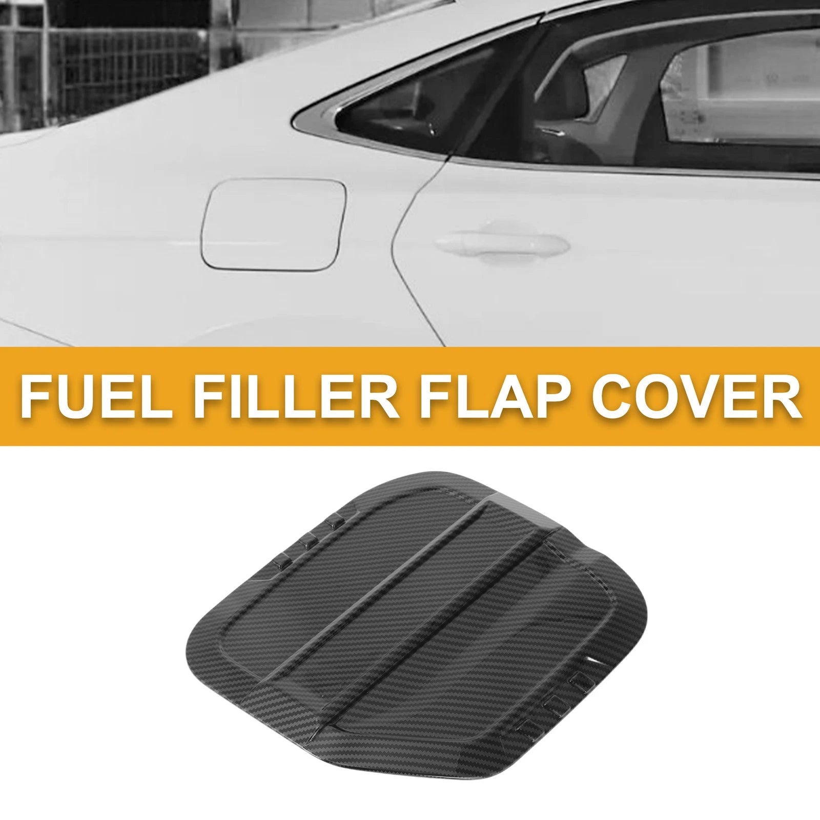 Fuel Tank Door Cap for Ford Bronco (2023–2025) Adhesive Carbon Fiber Black ABS