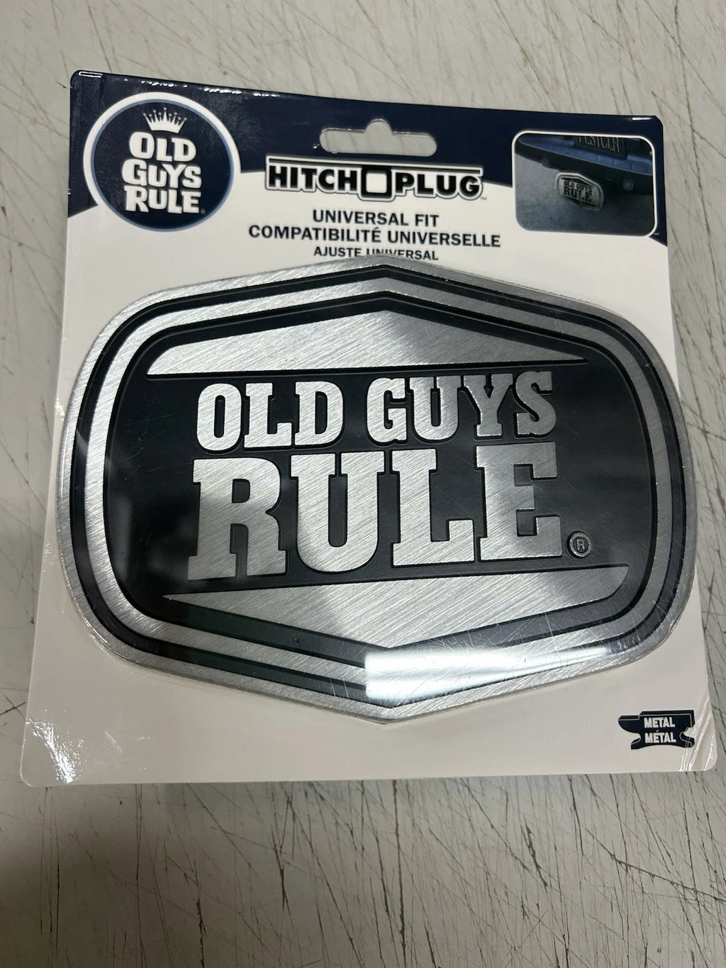 Brushed Aluminum Hitch Plug Cover for Universal Receiver (Fits Most Models)