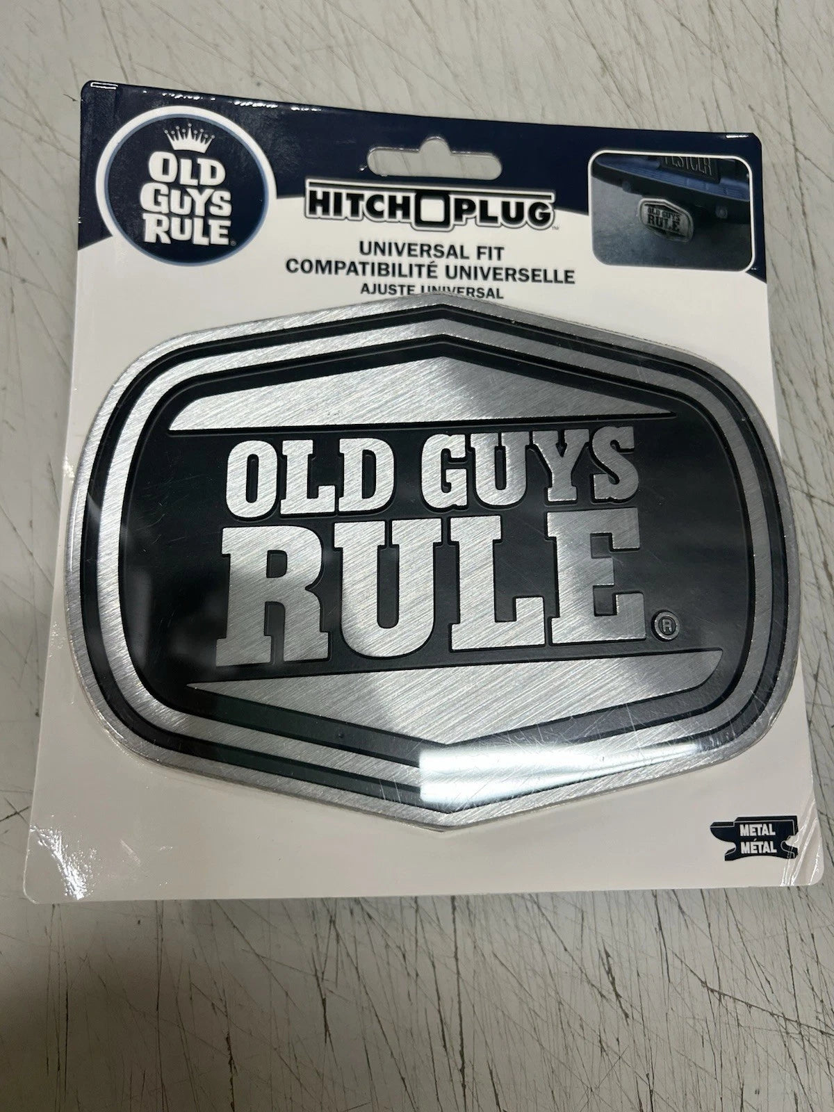 Brushed Aluminum Hitch Plug Cover for Universal Receiver (Fits Most Models)