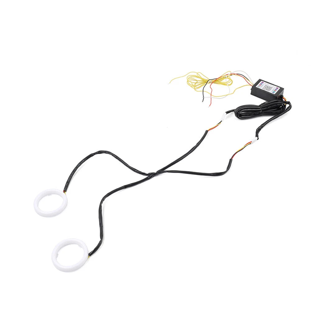 RGB LED Angel Eye Halo Rings Headlight DRL Retrofit for