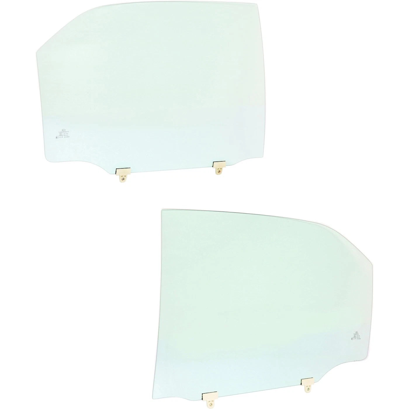 Set of 2 Door Glass for Honda Accord (1998–2002) Rear Driver & Passenger Side