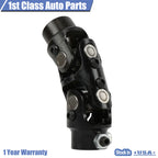 3/4" DD x 3/4" Round Black Coated Double Steering U Joint Coupler